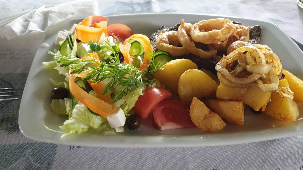 Restaurant meals at Crocodile Farm in Otjiwarongo, northern Namibia