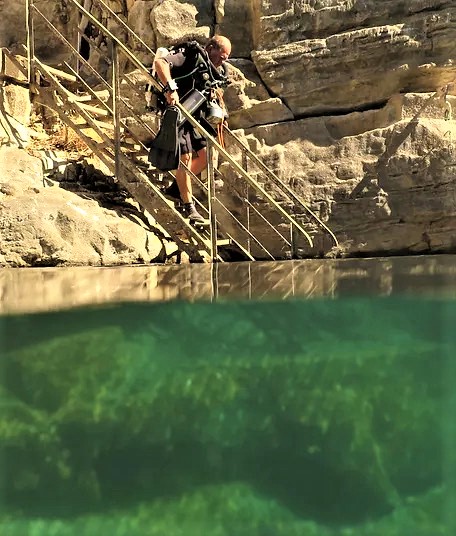 Diving in Namibia, Guinas Lake, southern Africa