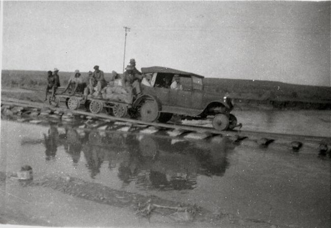 Heide-Tsumis floods, damaged railway line, Namibia