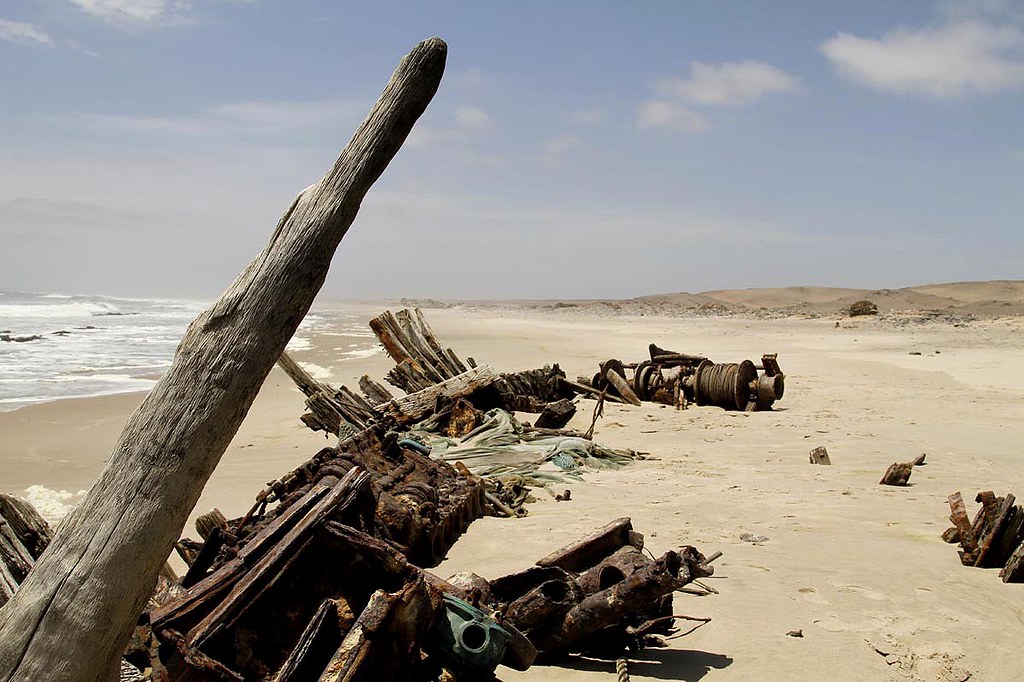 Benguela Eagle wreck, near Toscanini, Atlantic West Coast, Namibia