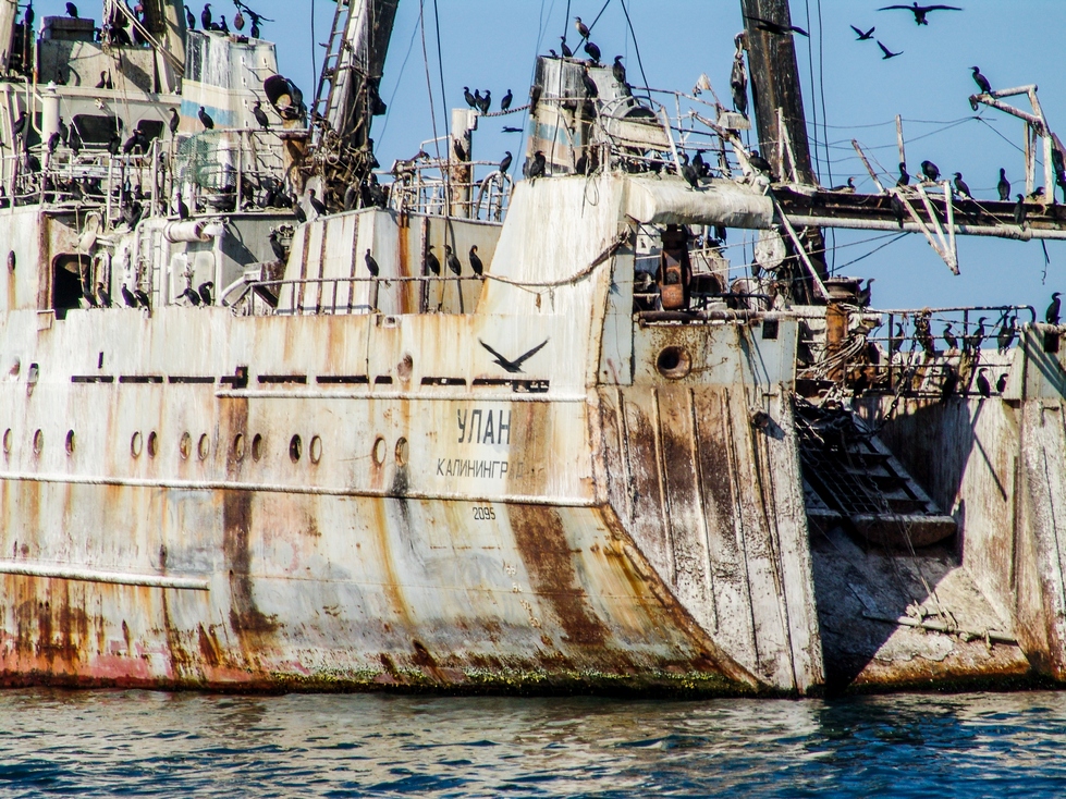 Ulan - abandoned trawler, Walvis Bay, Namibia